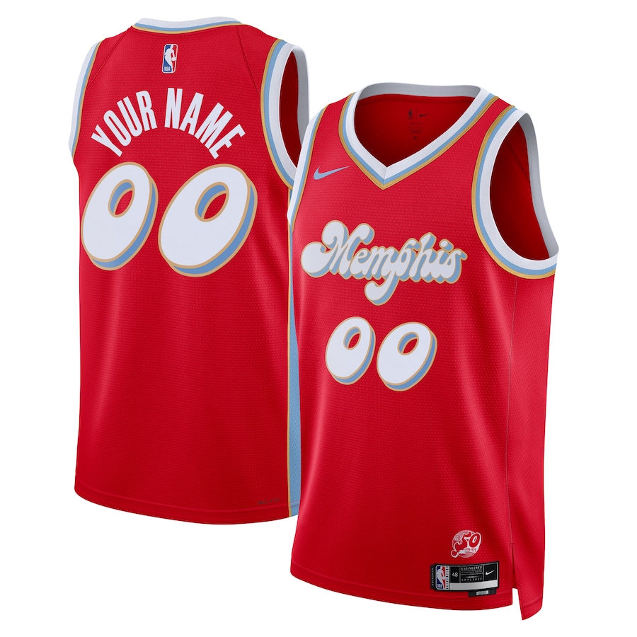 Men Memphis Grizzlies Nike Red City Edition 2024-25 Custom Swingman NBA Jersey